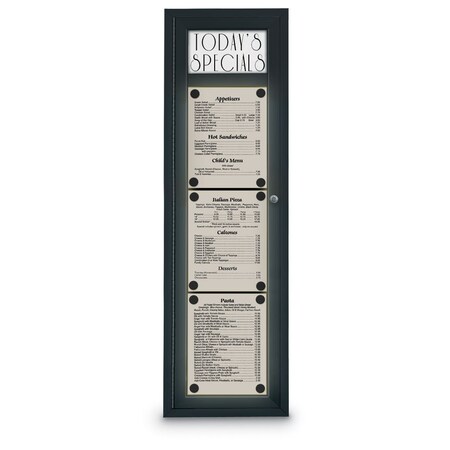 United Visual Products Sliding Door Indoor Enclosed Corkboard, 7 UV9003ACSH-GOLD-DRKSPR